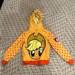 MLP My Little Pony Apple Jack zip up hoodie yellow